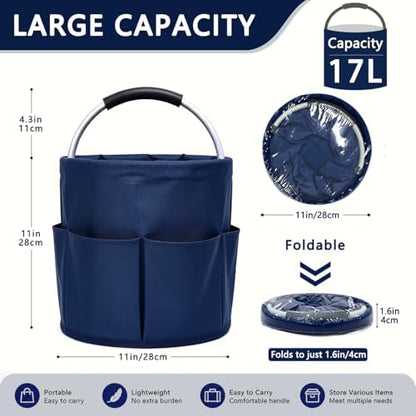 Portable Cleaning Caddy with Handle, Foldable Supply Organizer - Image 2