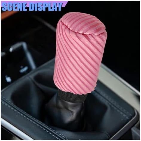 Craedli 2PCS Car Gear Shift Knob Cover & Handbrake Cover, Comfortable Anti-Slip - Image 3