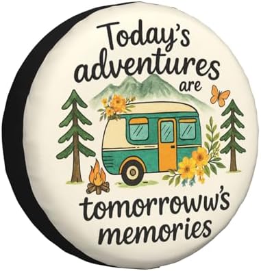 Spare Tire Cover Adventure Wheel Covers Weatherproof Universal Wheel Protectors by Unknown