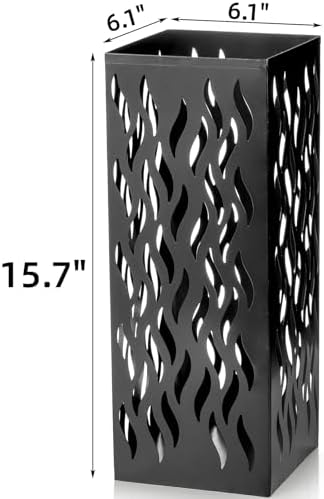 Noamus Metal Umbrella Holder, Heavy Square Canes Walking Sticks Stand Rack - Image 2