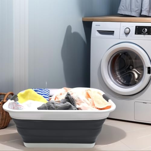 SAMMART 42L Collapsible Plastic Laundry Basket-Foldable Pop Up Storage - Image 2