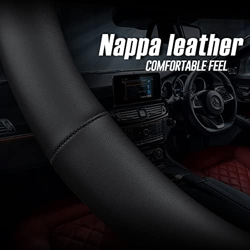 LKWLIKEI Nappa Premium Leather car Steering Wheel Cover, Breathable, Universal - Image 5