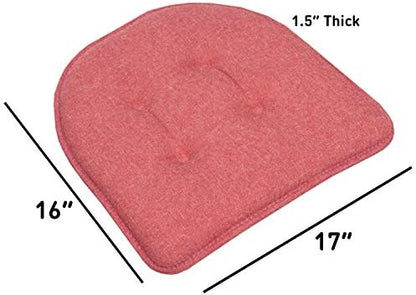 Sweet Home Collection Chair Cushion Memory Foam Pads Tufted Slip Non Skid - Image 4