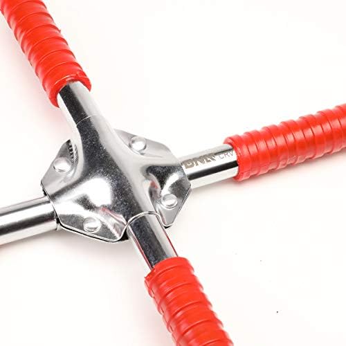 DNA Motoring TOOLS-00099 Durable 4-Way Lug Cross Rubberized Grip Wrench - Image 2