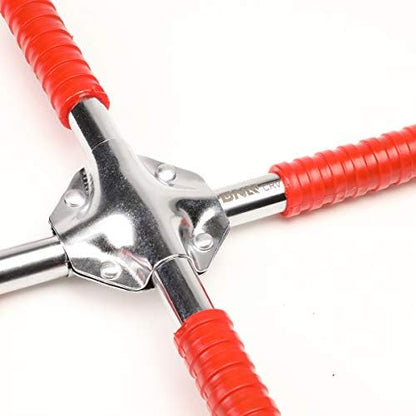 DNA Motoring TOOLS-00099 Durable 4-Way Lug Cross Rubberized Grip Wrench - Image 2