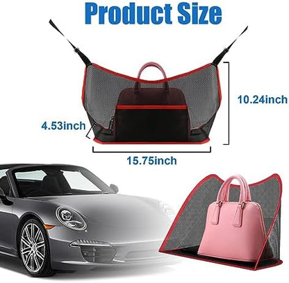 Ziciner Car Net Pocket Handbag Holder, Organizer Mesh Bag Between Two Seat - Image 2