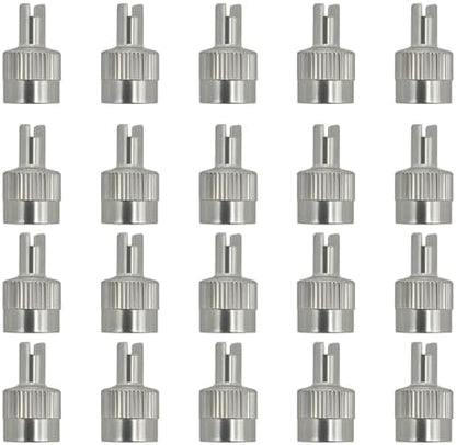 20 PCS Tire Valve Stem Caps, Nickel-Plated Metal Tyre Dust Caps by Unknown