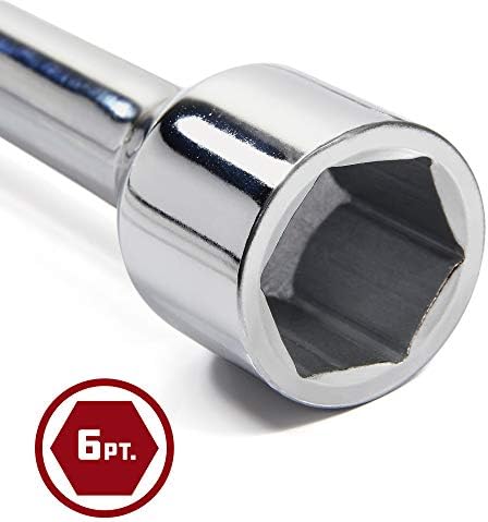 Powerbuilt 20-Inch Universal Lug Wrench, Metric and SAE 4-Way Cross Wrench - Image 3