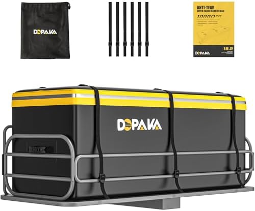 Hitch Cargo Carrier Bag 100% Waterproof Hitch 18.2 Cubic Feet 58.5" x 22" x 25" by Dopaka