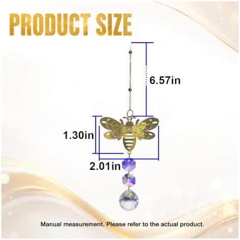 Bling Crystal Suncatchers Bee Car Rear View Mirror Charm, Rhinestones - Image 2