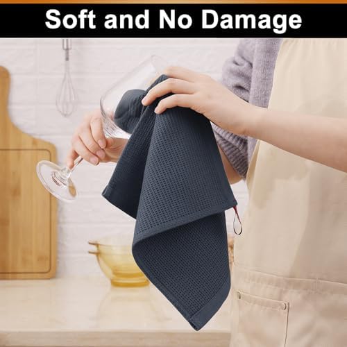 Homaxy 100% Cotton Waffle Weave Dish Cloths, 6 Pack, Mixed Color - Image 4