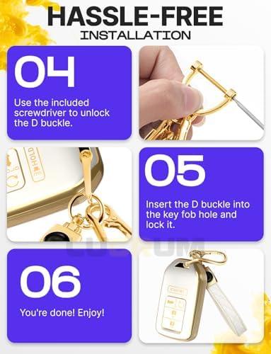 Lucrum Compatible with Honda Key Fob Cover & Keychain - Image 7