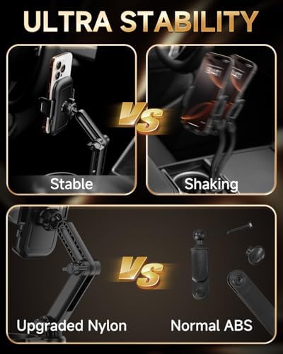 DYLEN Cup Holder Phone Holder for Car, 2 in 1 Cup Holder Phone Mount - Image 3