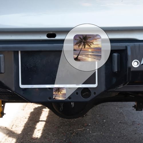 Hitch Cover Fits for 2-Inch Hitch, Palm Tree in an Oil - Image 5