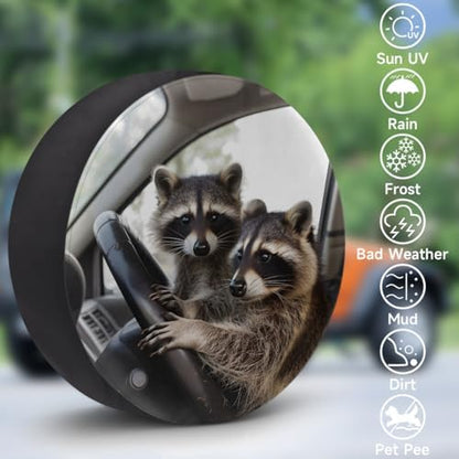 Raccoon Spare Tire Cover Waterproof Dust-Proof Spare Wheel Covers - Image 3