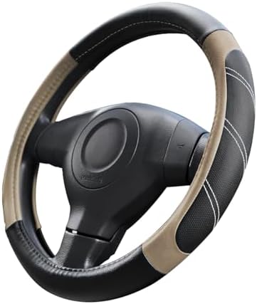 14.5-15 Inch Leather Steering Wheel Cover, Non Slip - Image 6