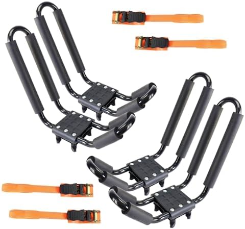 2 Pairs Heavy Duty Kayak Roof Rack, J-Bar Carrier Holder - Image 6