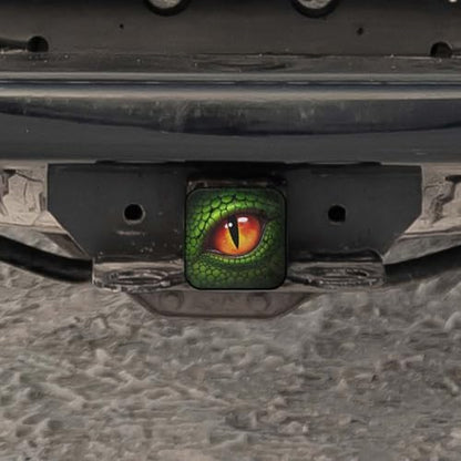 Swono Dragon Rear Hitch Cover Cute Dinosaur Green Dragon Eye Car Hitch Receiver - Image 5