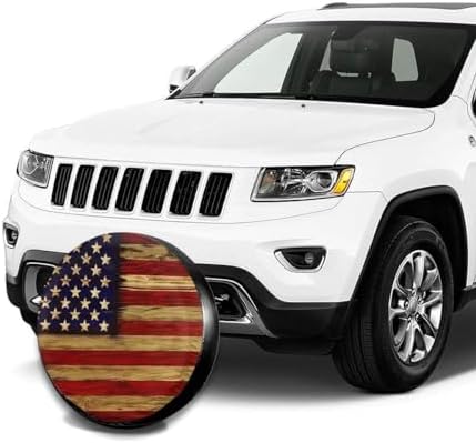 Tire Cover American Flag Potable Universal Spare Wheel Tire Cover 14" - Image 4