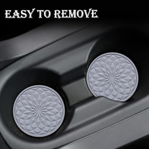 2 Pack Silicone Car Cup Holder Coaster – 2.75 Inch Non-Slip Drink Mat, - Image 6
