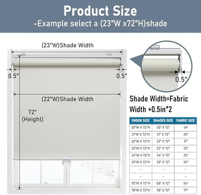 AOSKY Blackout Cordless Roller Shade - Image 3