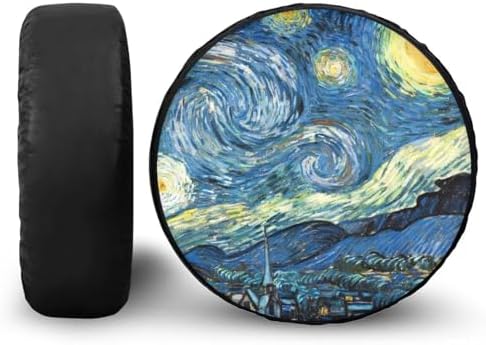 Starry Night Spare Tire Cover, Personalized Spare Tire Cover PU Leather by YGFLPPV