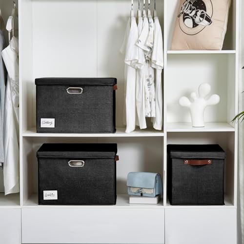 15" Fabric Storage Box with Lids - Image 7