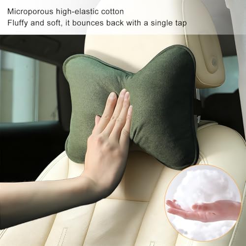Car Headrest Pillow, Suede Soft Comfortable Breathable Vehicle Seat Neck - Image 3