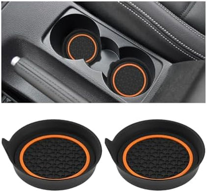 HZEL Car Cup Holder Coasters, Recessed Automotive Drink Mat Decoration by Unknown