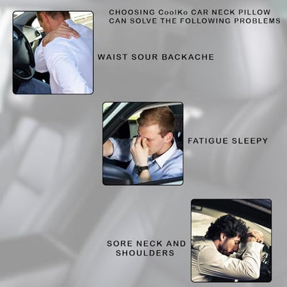 Car Headrest Neck Pillow Support Memory Foam Ergonomic Design Accessory - Image 5