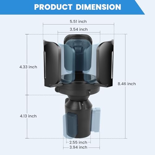 Octomo Car Cup Holder Expander, Hold 2.9" to 5.5" Large Bottles - Image 2