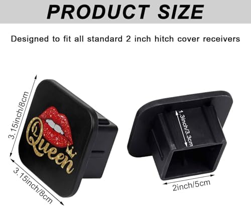 Trailer Hitch Cover 2 Inch Square Receiver Hitch Cover Rubber Tube Plug - Image 2