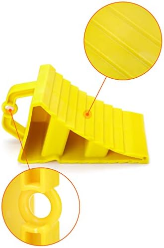 QWORK RV Wheel Chocks, 4 Pack Heavy Duty Car RV Tire Chocks Camper Chocks - Image 3