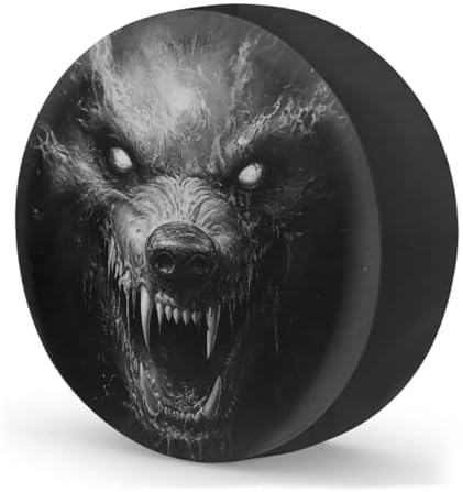 Wolf Spare Tire Cover 14in Spare Wheel Covers Tire Storage Cover - Image 2