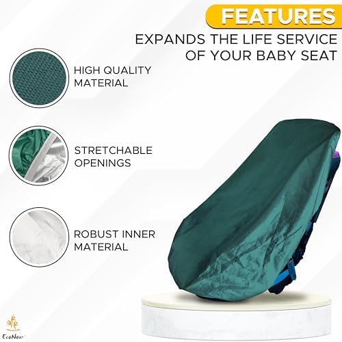 EcoNour Baby Car Seat Sun Shade Cover | Infant Car Seat Heat Protector | - Image 5
