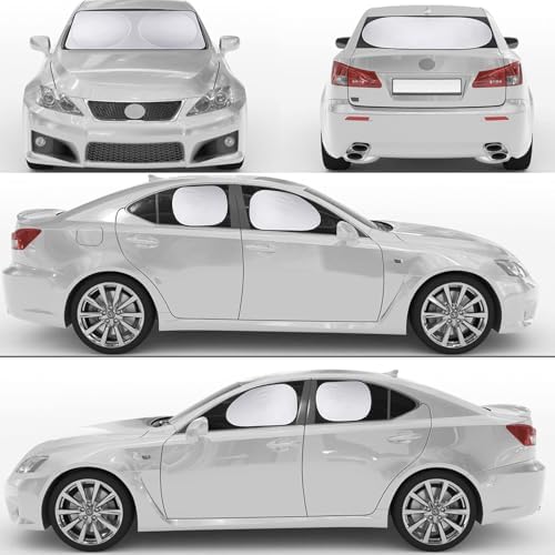 6 PCS Car Window Glass Sunshade Kit, Reflective Full Coverage Windshield & - Image 5