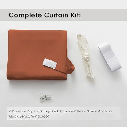 NICETOWN Burnt Orange Fade Resistant Gazebo Curtains - Image 6