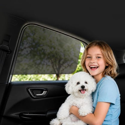 Car Window Shade for Baby, Roll Windows Down, Static Cling Window Covers - Image 5
