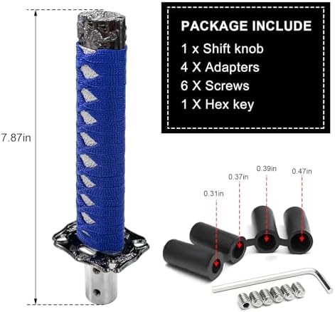 KVAEY Samurai Sword Shift Knob, Automotive Katana Manual Transmission Gear - Image 2