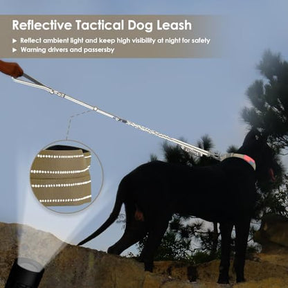 AUBELL Tactical Dog Leash Heavy Duty, 4-6ft No Pull Bungee Leash - Image 2