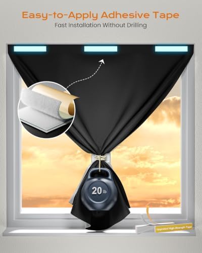 13"W x44"H Portable Blackout Curtains - Image 3