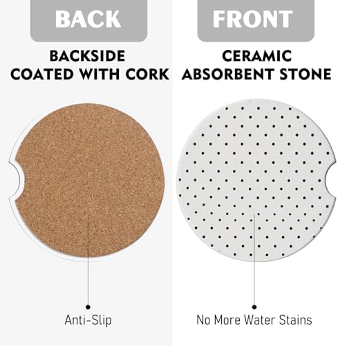 2 Pack Car Coasters for Cup Holders, Cute Car Accessories Interior - Image 2