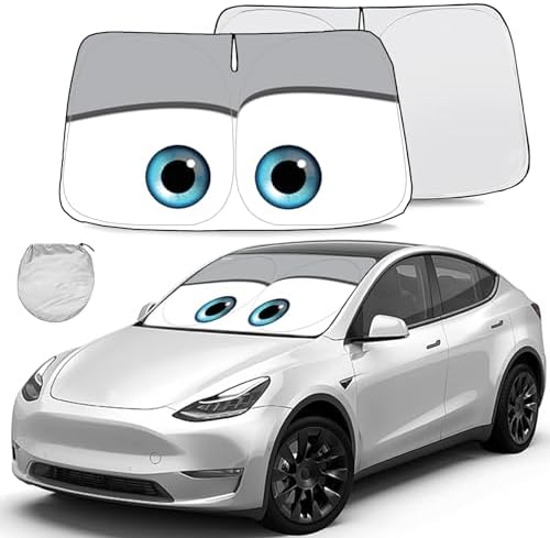 Gven Windshield Sun Shade for 2017-2026 Tesla Model Y/Model 3 Sunshade by Gven