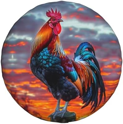 Rooster Spare Tire Cover Weatherproof Universal Wheel Protectors Wheel Covers - Image 2