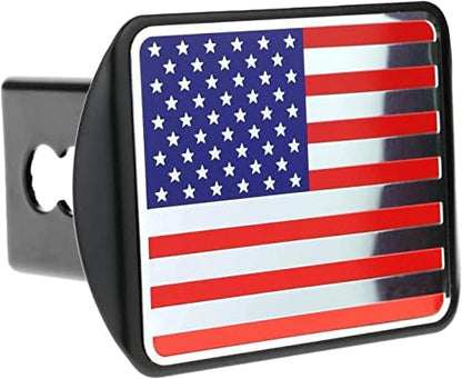 USA 2" American Flag Stainless Steel Trailer Hitch Cover - Image 7