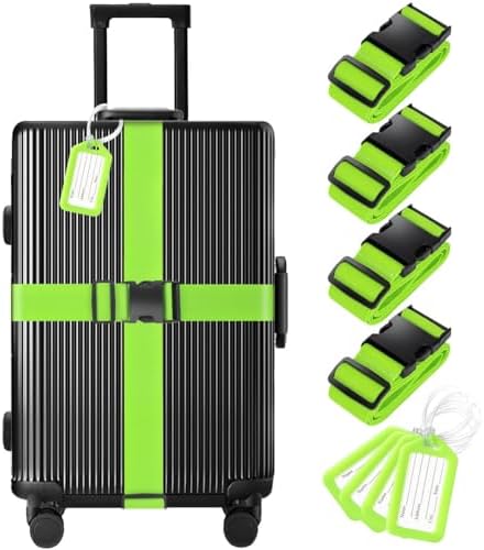 Gostwo 8 Pack Luggage Straps and Tags Set by Gostwo