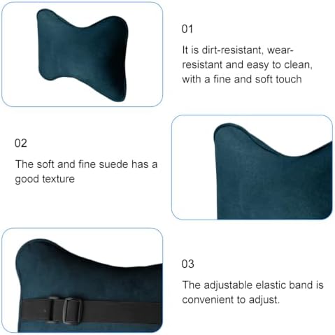 Car Headrest Pillow, Suede Soft Comfortable Breathable Vehicle Seat Neck - Image 4