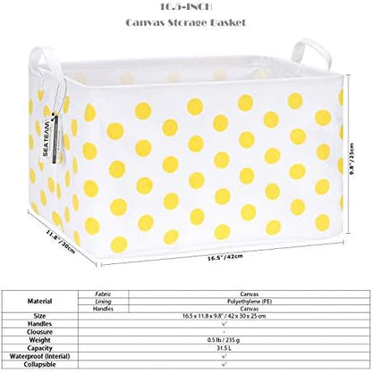 Sea Team Large Rectangle Open-Top Canvas Storage Basket - Image 6