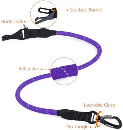 PetBonus 2 Packs Dog Seat Belt for Car, Rope Dog Car Harness for Vehicle - Image 6