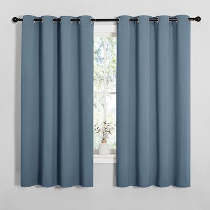 NICETOWN Blackout Curtains for Living Room 2 Panels 55" x 68" Smoky Blue by NICETOWN